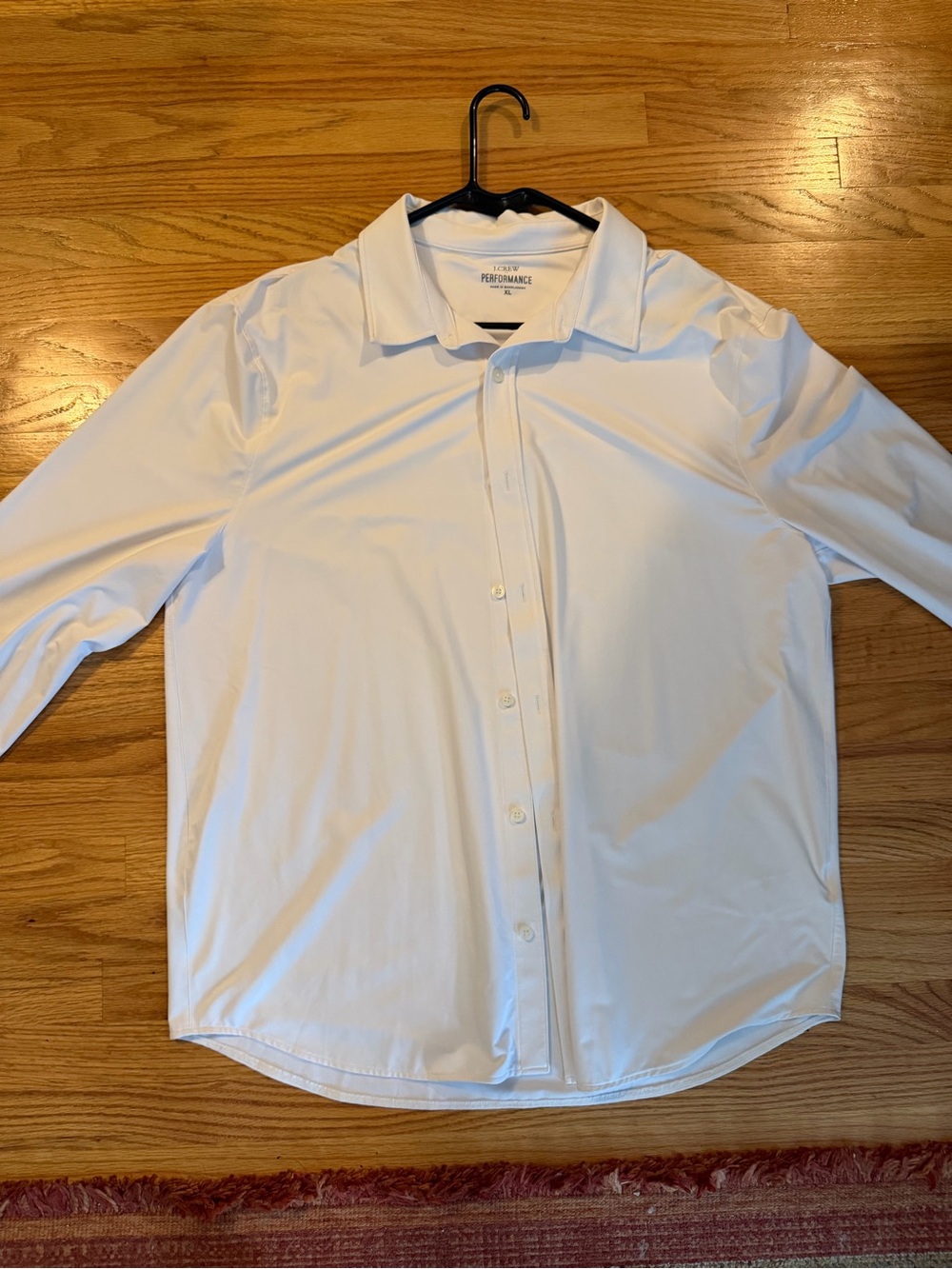 J Crew Performance Long-Sleeve Button-Up Shirt - White XL